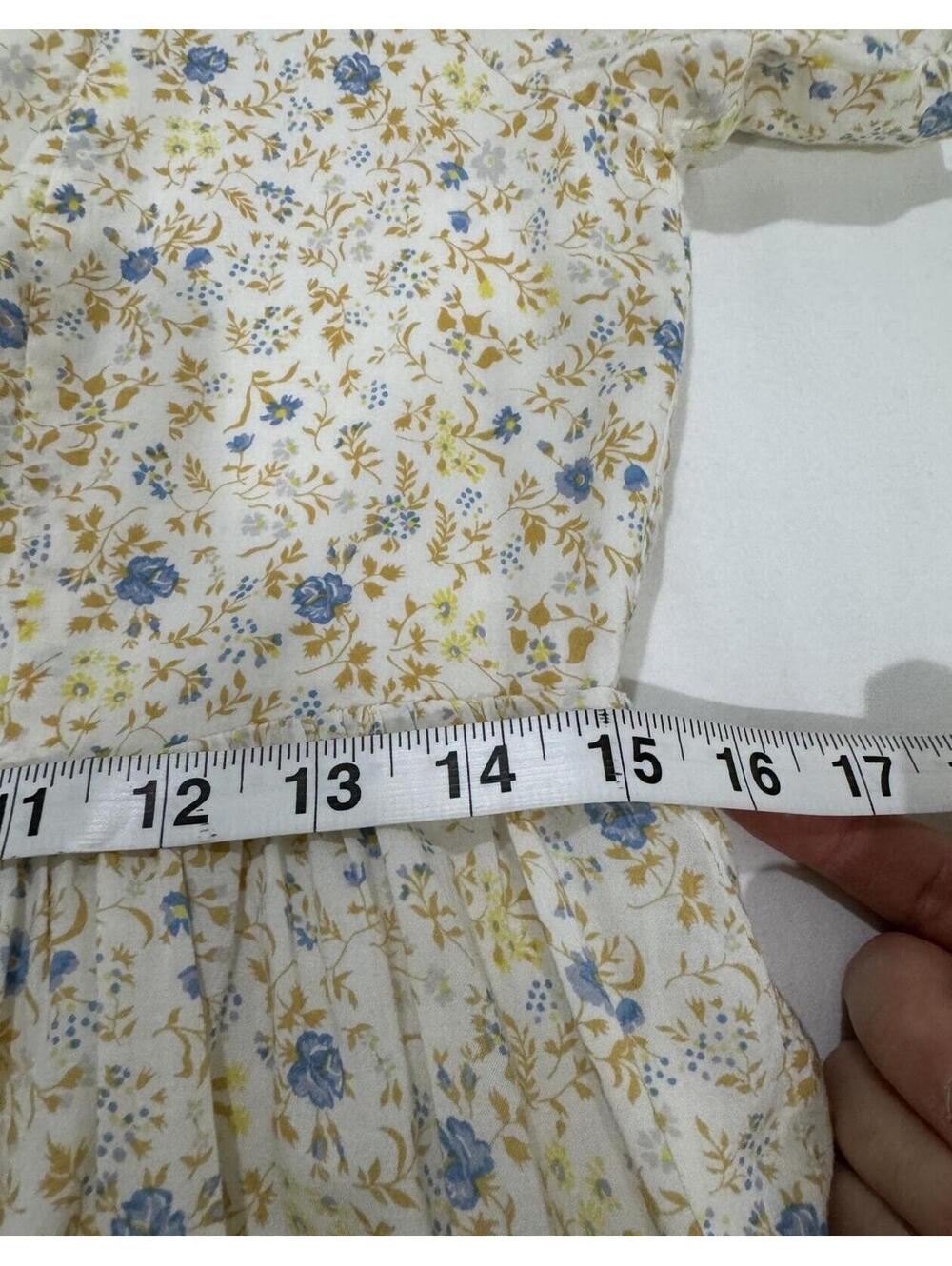 Madewell Folkmagic Cottagecore Floral Flutter Sleeve Tiered Maxi Dress Size 6 - Picture 8 of 9